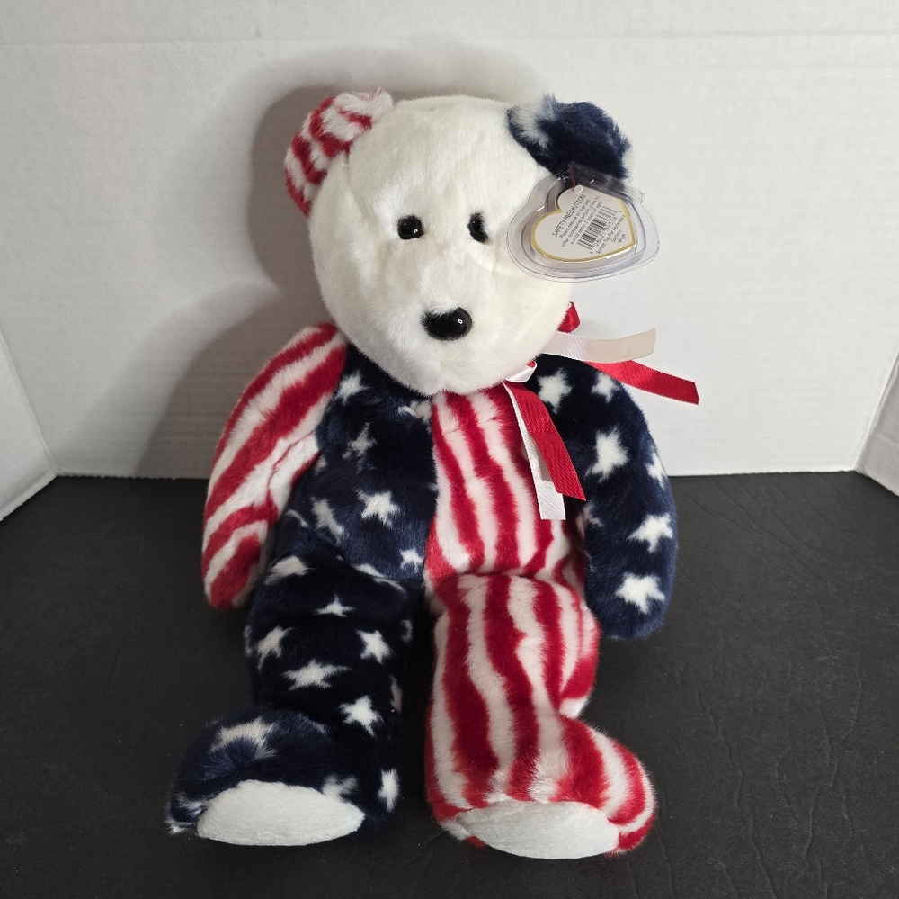 Rare TY Beanie Baby Spangle Mint Condition 1999 White Face Tags with Errors! Y2K
